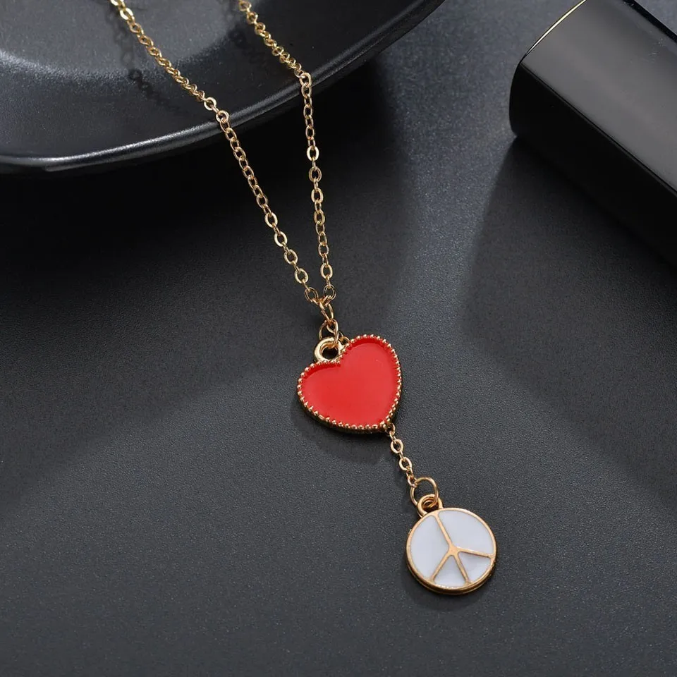 

Dropshipping Lucky Red Heart Pendant Necklaces For Women Romantic Custom Necklaces Jewelry Great Female Anniversary Gifts