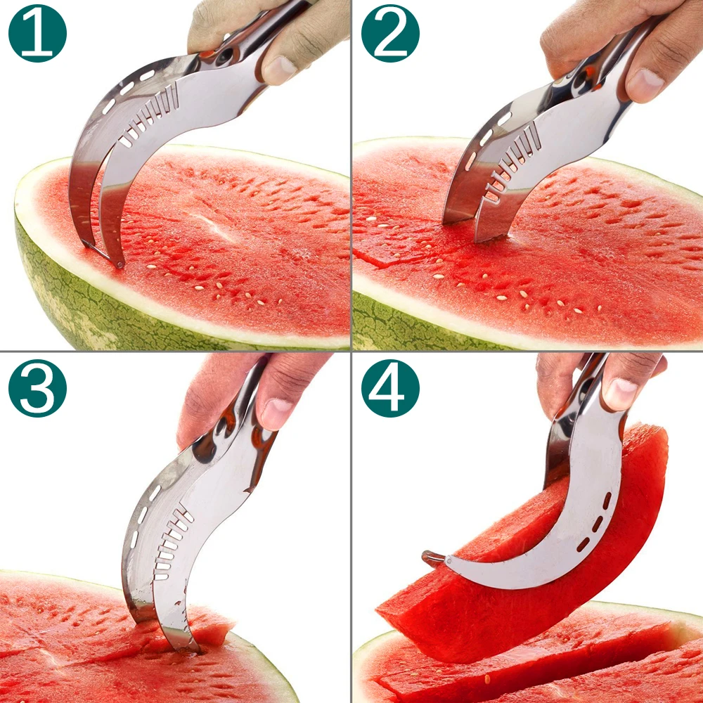 

Creative Stainless Steel Watermelon Slicer Cutter Knife Corer Fruit Vegetable Tools Kitchen Gadgets Melons Cutting Tools