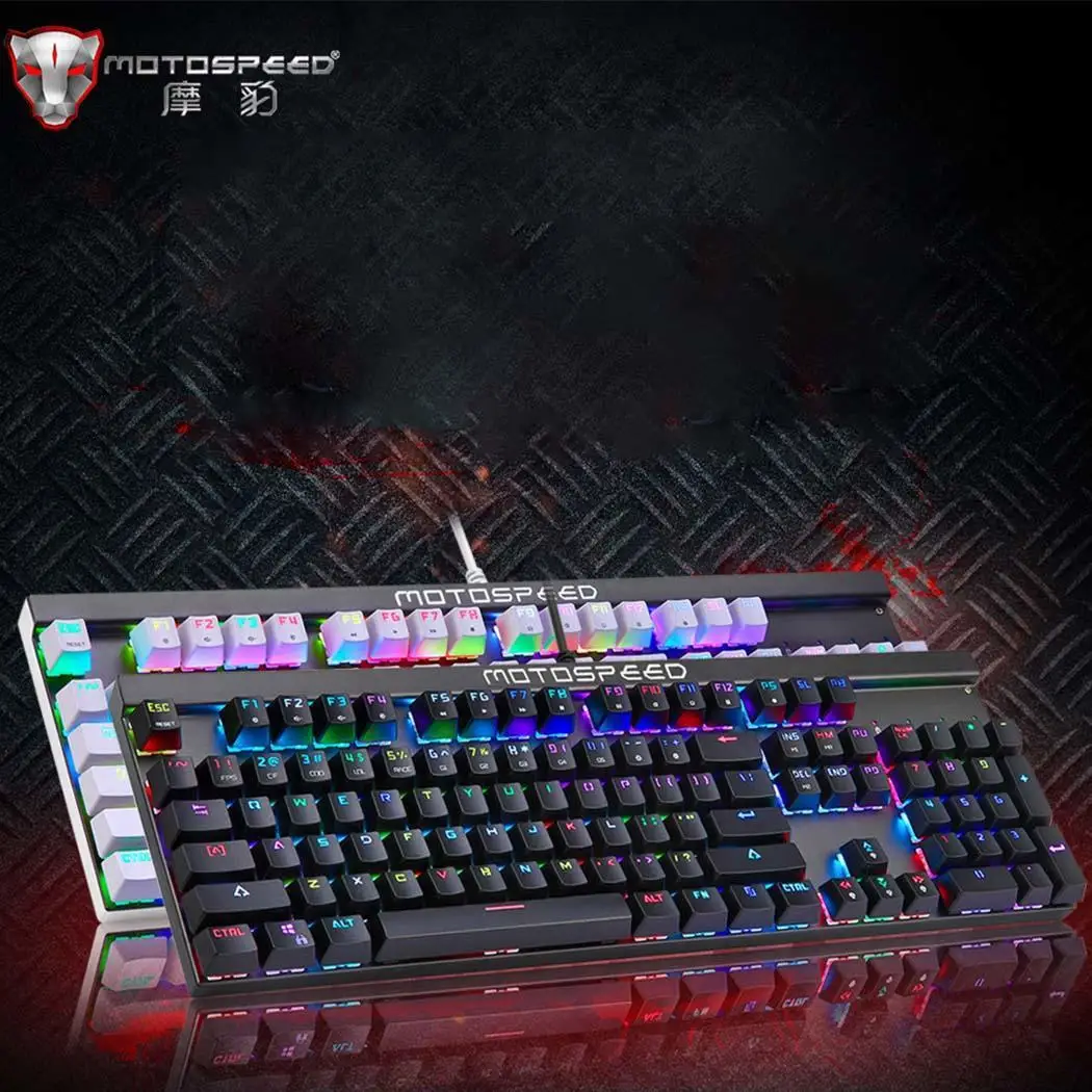 Coocheer оригинальный NKRO RGB подсветка механическая клавиатура 104 клавиш полный ключ FN