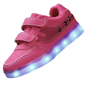 

Children Boys Girls USB Charge LED Luminous Sports Shoes Luminous Flashing Sneakers