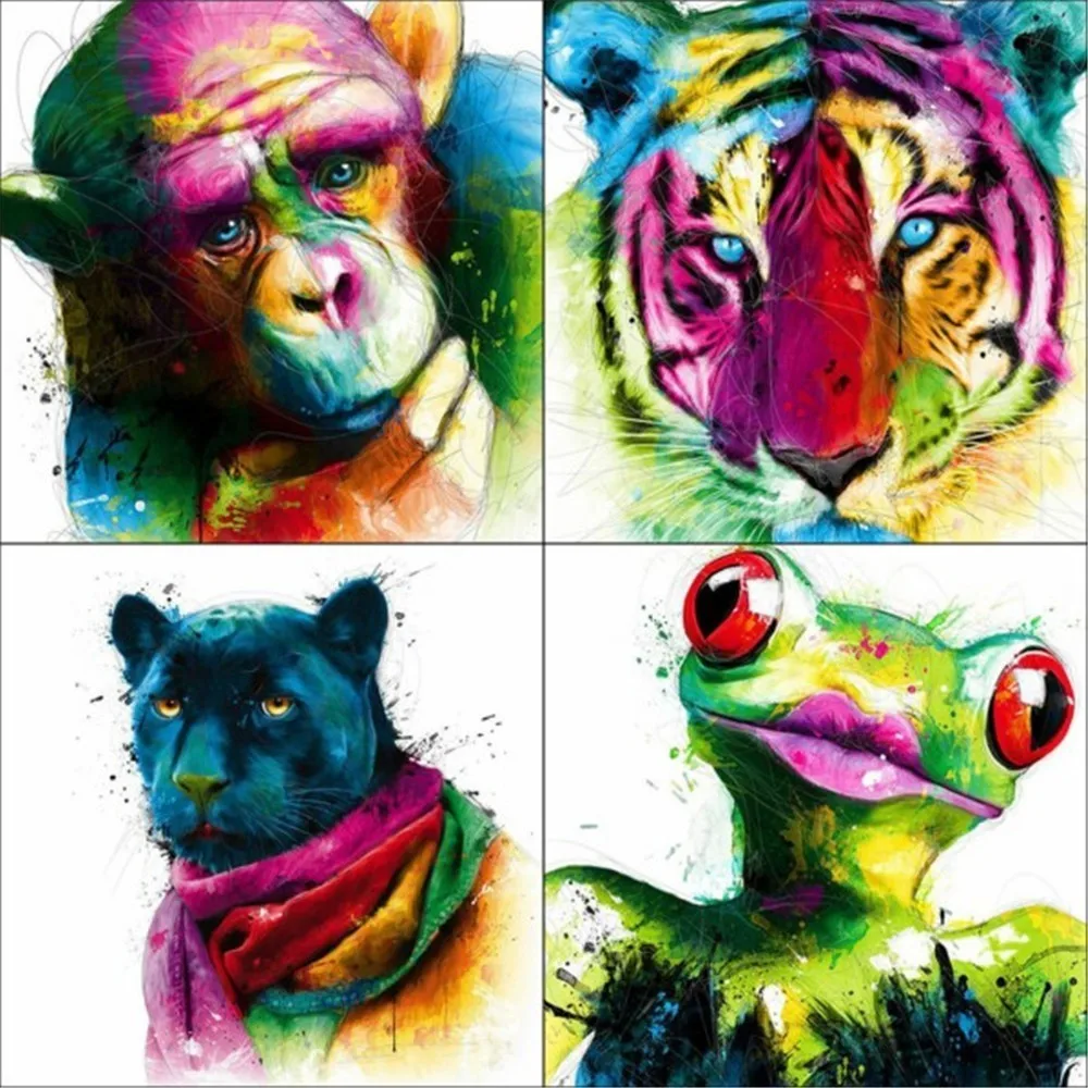 

HUACAN 5d Diy Diamond Painting Full Square Cross Stitch Animal 5D DIY Diamond Embroidery Full Display Diamond Mosaic Decor Home