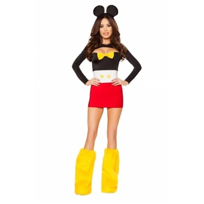 Roma Costume 10090-AS-S 3 Piece Playful Mouse Adult Red Black &amp White - Small |