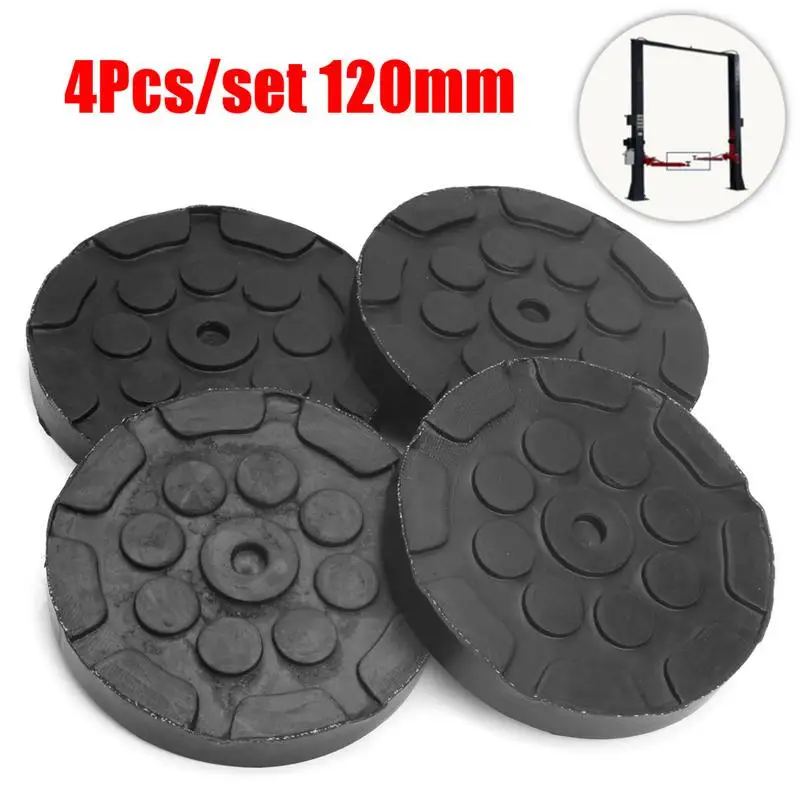 

4Pcs/set Black Round Rubber Arm Pads For Car Auto Jacking Lift Dia 120mm Thick 25mm Car Interior Accessory