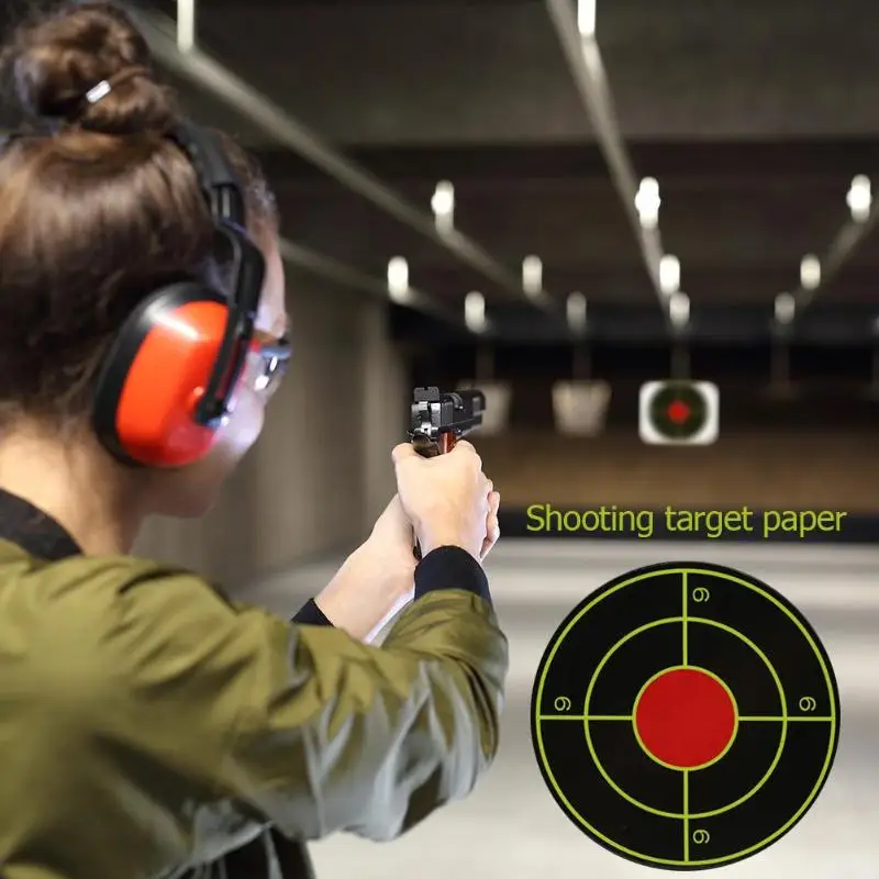 

50pcs Targets Glow 6x6cm Reactive Splatter Paper Target for Hunting Training Accessories