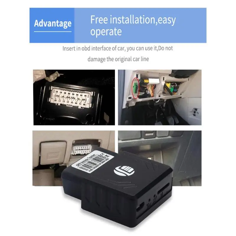 TK306 OBD gps трекер автомобиль GSM устройства слежения OBD2 16Pin Интерфейс реального