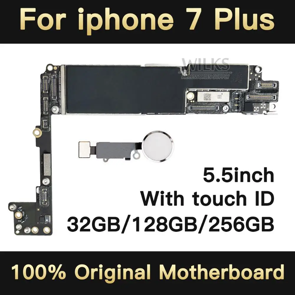 100% оригинальная разблокированная материнская плата для iphone 7 plus с Touch ID P чипами 32