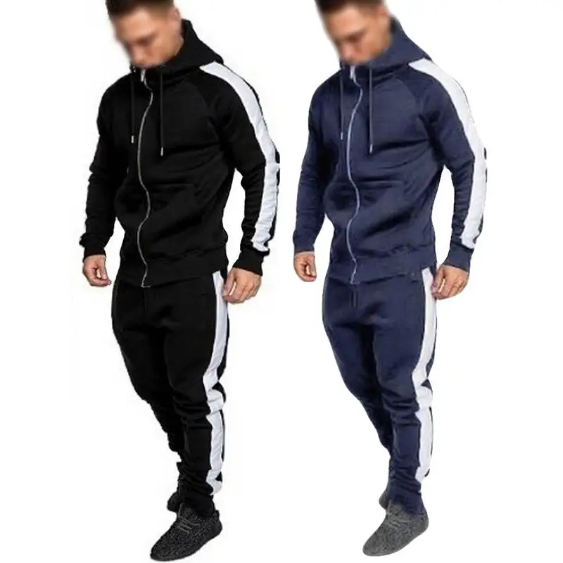 

Men's Casual Sportswear Cardigan Jacket Trousers Suit Large Size Loose Fashionable Leisure European American Style Polyester