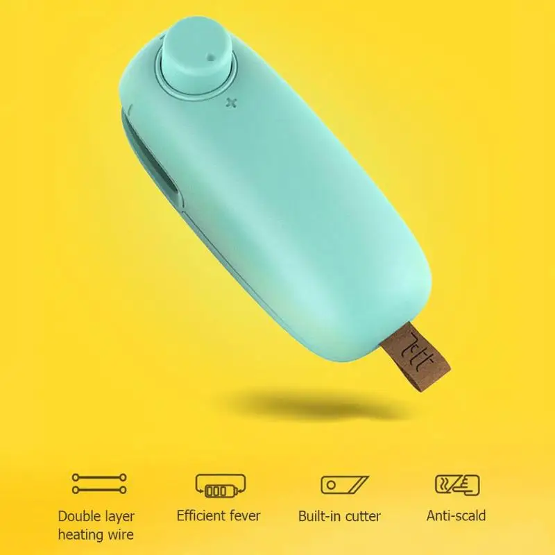 

Portable Handheld Heat Sealer Heat Sealing Machine 2in 1 Mini Heat Sealer for Plastic Sealing Bag Cutter Resealer Bag Sealer
