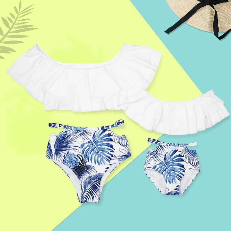 

Summer Lover Couple Beachwear Mommy And Me Bikini Swimsuit Dad Son Beach Shorts Family Matching Clothes Mother Daughter Swimwear