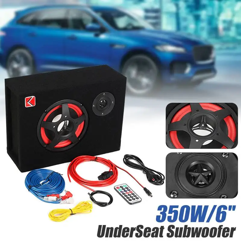 6 pulgadas 350 W subasiento de coche activo Subwoofer altavoz estéreo graves Audio Subwoofer amplificador activo Subwoofer coche 6 pulgadas 350 W subasiento de coche activo Subwoofer altavoz estéreo graves Audio Subwoofer amplificador activo Subwoofer coche