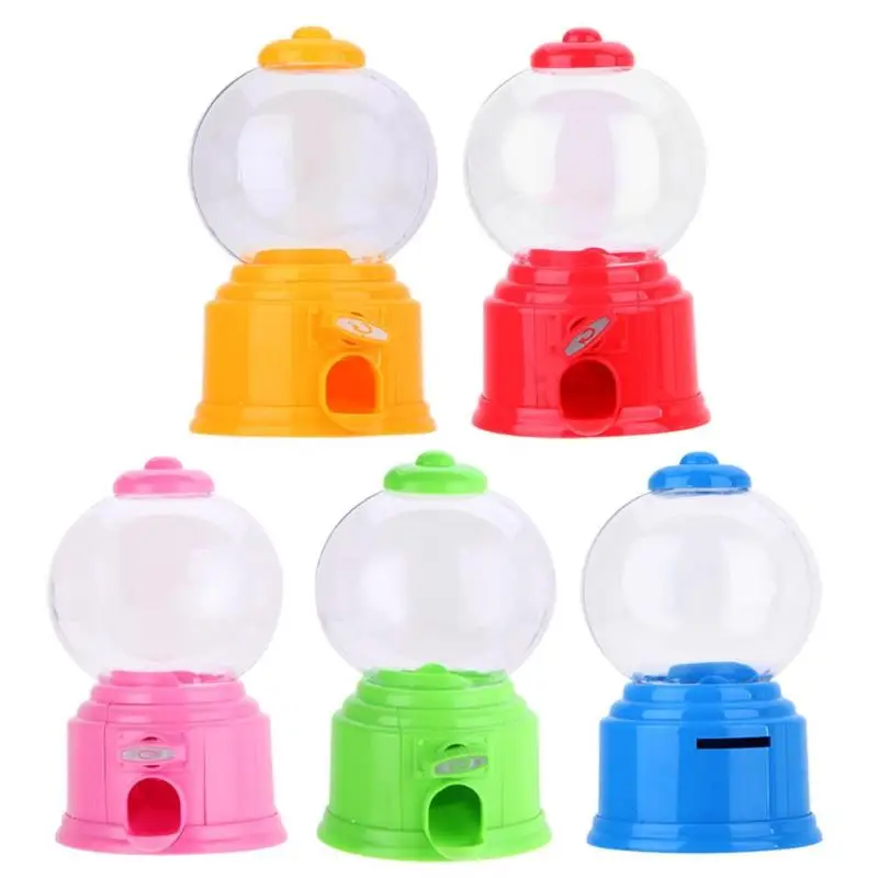 

Creative Cute Sweets Candy Box Mini Candy Machine Plastic Bubble Gumball Dispenser Coin Bank Kids Toy Chrismas Birthday Gift