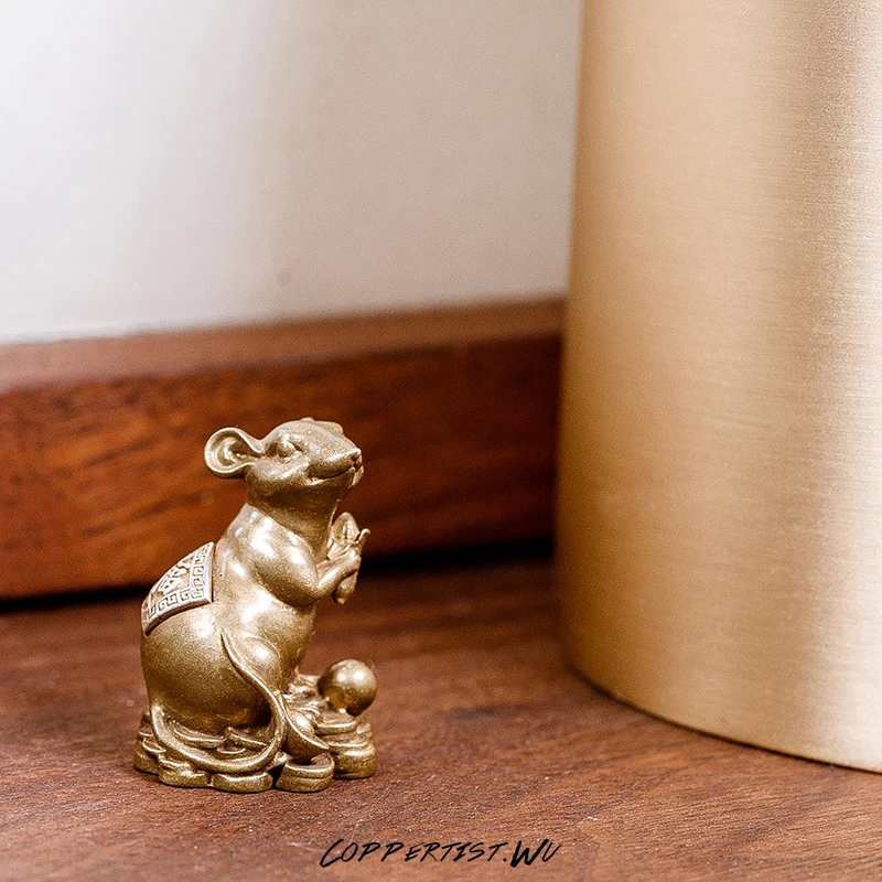 Coppertist. wu мышь латунь с Серебристый Брелок для ключей брелок ручной работы Модное