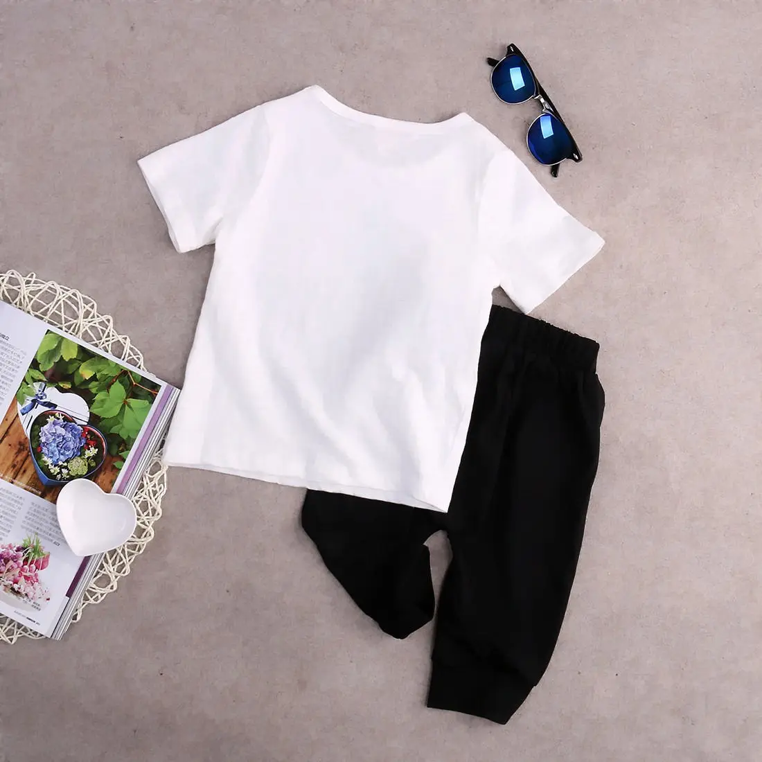 Emmaaby/Новинка г.; футболка со звездой для маленьких мальчиков; Топ; штаны-шаровары; комплект из 2 предметов; одежда