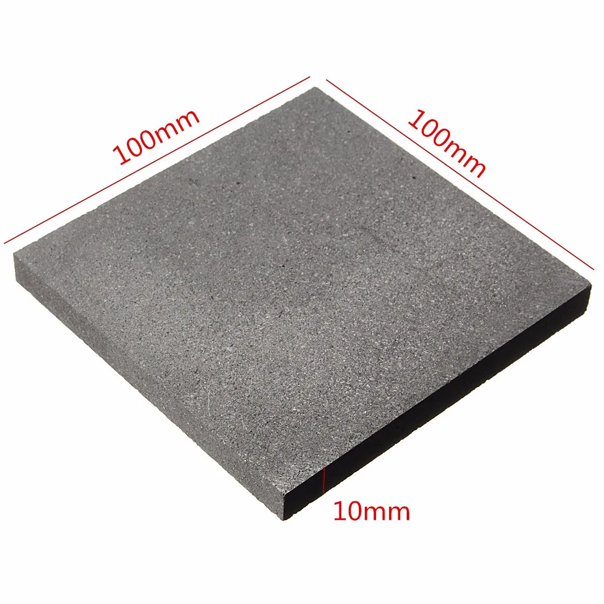 Прямоугольная пластина 100x100x10 мм графитовый блок высокой чистоты 99.9% пустой