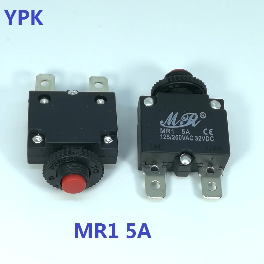 

10PCS/LOT 5A Overload overcurrent protector 125VAC/250VAC 32VDC Circuit Breaker Overload Protector Switch Fuse