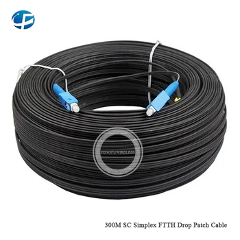 

Factory price 300M SC SM SX FTTH Drop Patch Cable Single mode Black Outdoor Fiber Optic Drop 300M SC SM SX Cable Patch Cord