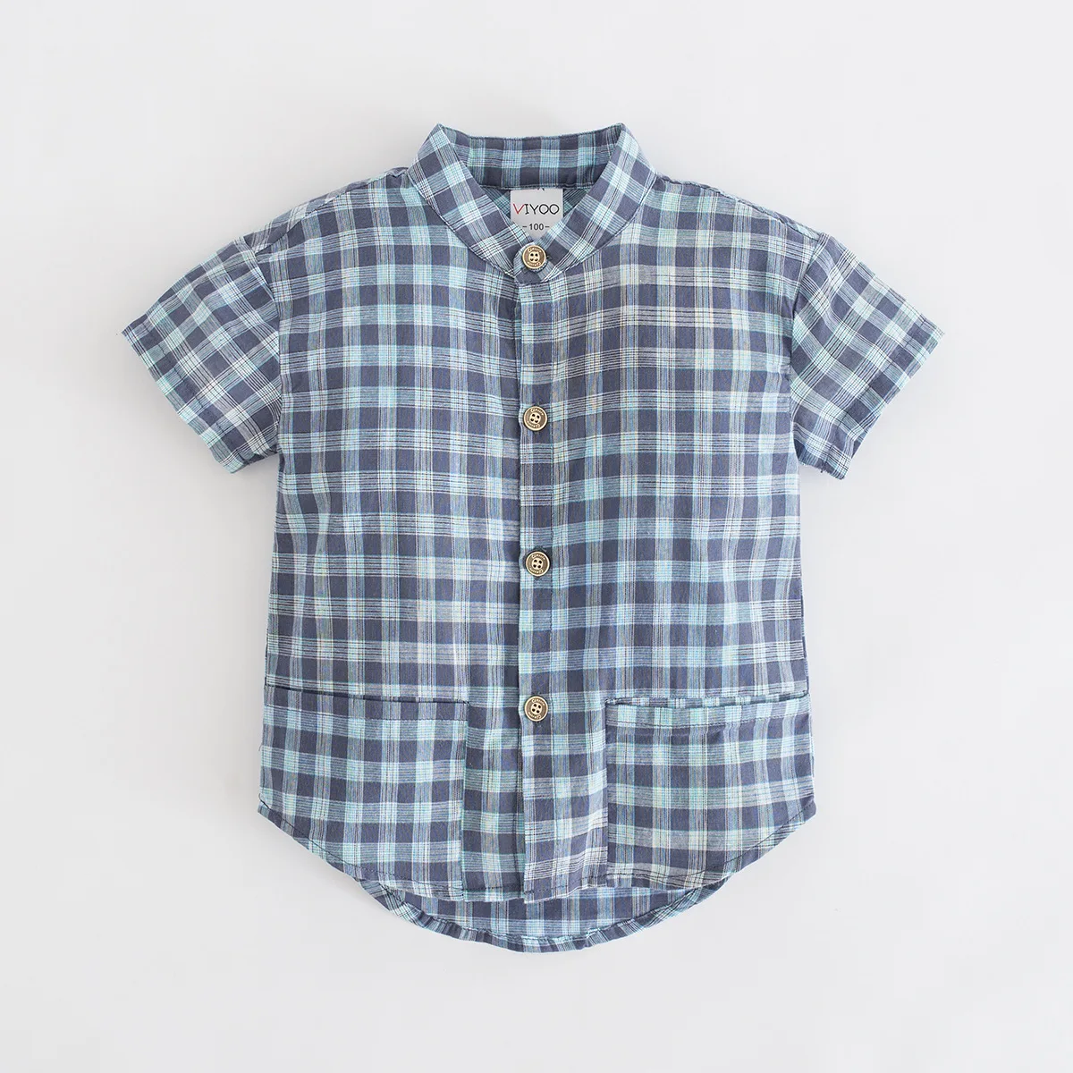 

Summer Baby Boys Shirts Fashion Plaid Kids Shirts Wild Short Sleeve Clothes Children's Cotton Clothing Shirt 0-8Y Boys Tops Tees