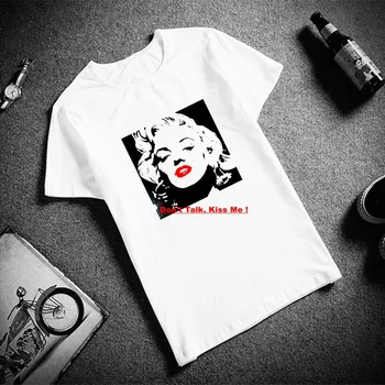 

Madonna Pop Art Printed Fashion Sexy aesthetics Short Sleeve T Shirt 100% Cotton Top Tees Casual O Neck T-Shirt Unisex