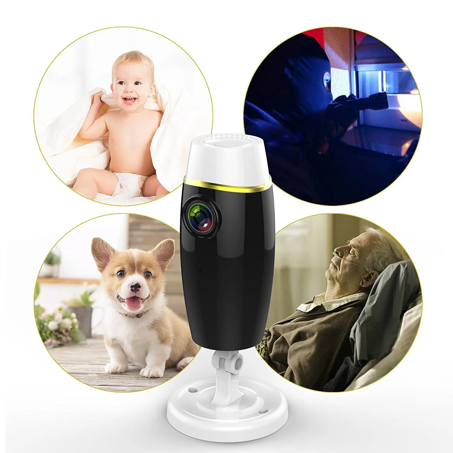  1080P Wireless Telecamera di Sicurezza A Casa per La Casa/Ufficio/Del Bambino/Pet Monitor con Rilev