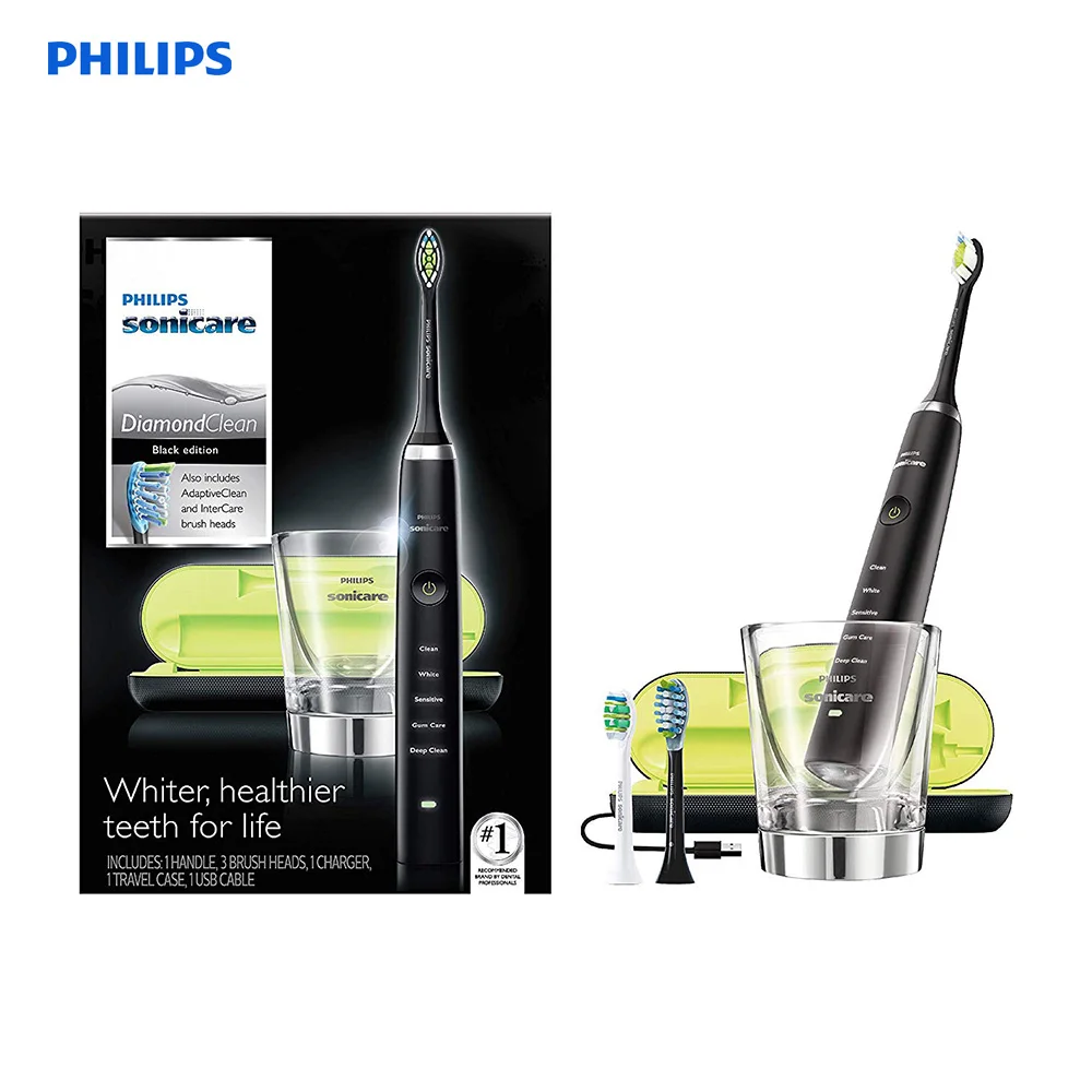 Электрическая зубная щетка Philips Sonicare HX9352 звуковая вибрационная зубная щетка перезаряжаемая 5 режимов белая полировка уход за деснами зубная щетка