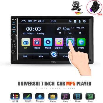 

Newest 2 din Car Radio 7 inch mirror link Android MP5 MP3 Player Autoradio Bluetooth Rear View Camera tape recorder