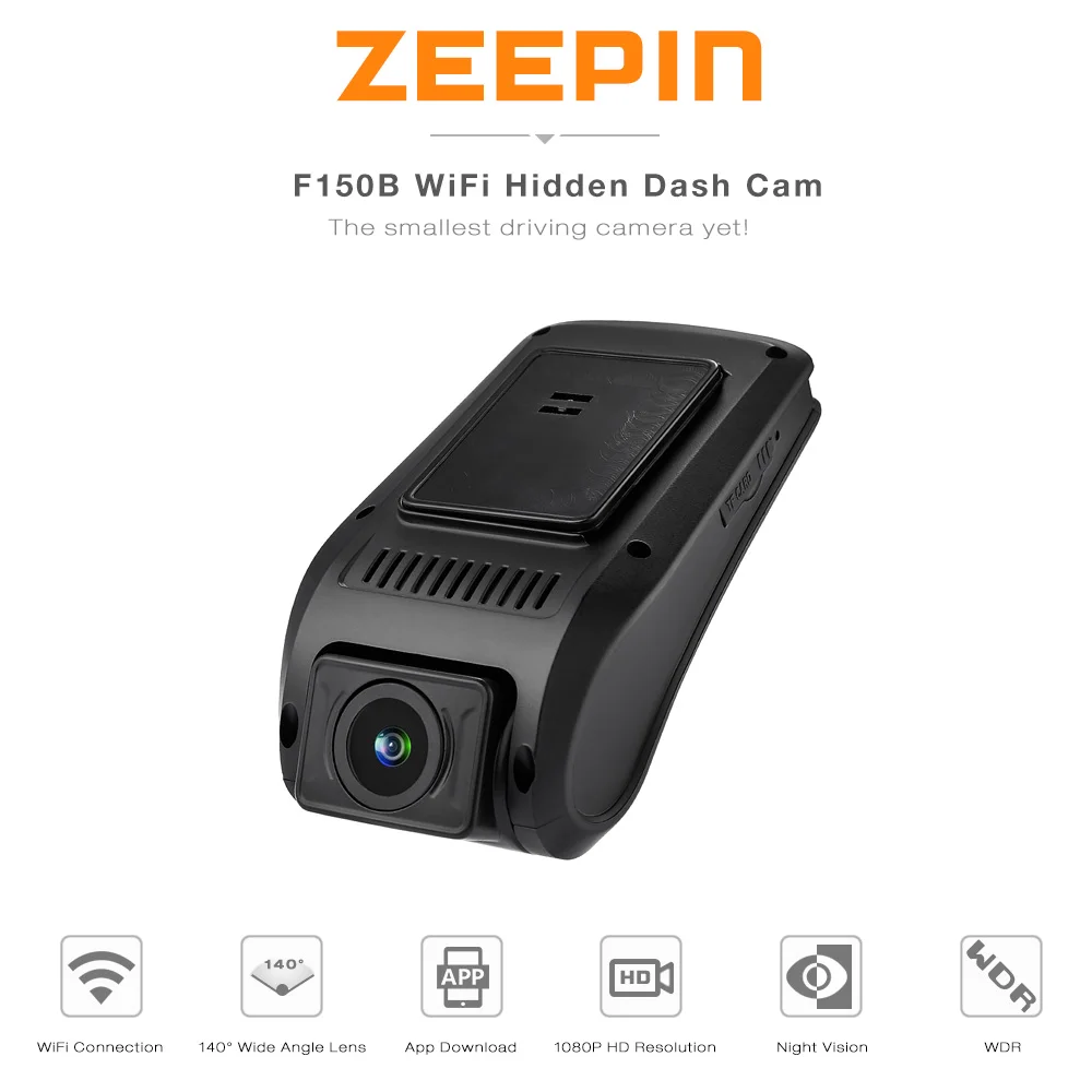 Zeepin F150B Скрытая Дэш камера DVR WiFi Автомобильный gps регистратор 1080P FHD приложение