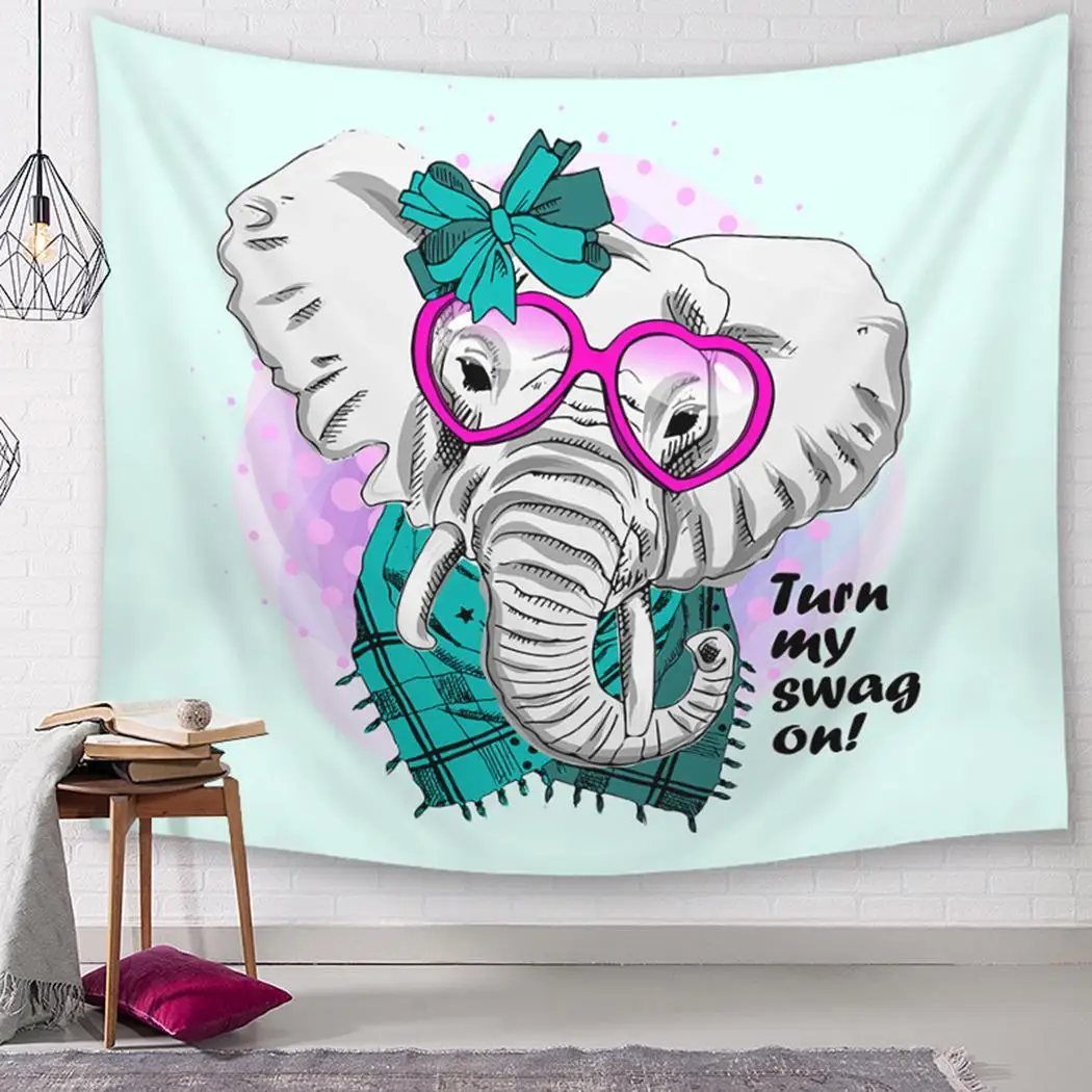 Hot Elephant Wall Tapestry Tablecloth Beach Towel Home pattern Tapestries Art Casual Unisex Decor | Дом и сад