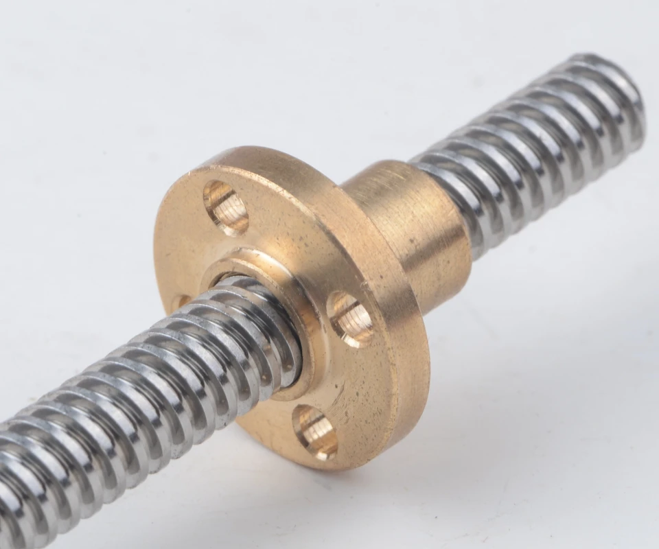 

3d printer parts T5 lead screw length 300mm lead 1mm 2mm 4mm 304 stainless steel trapezoidal screw with brass nut