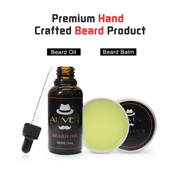 

ALIVER 30ml/30g Men Beard Oil Strengthen Thicken Beard Growth Argan Oil Wax Shine Beard Cream Moisturing Products