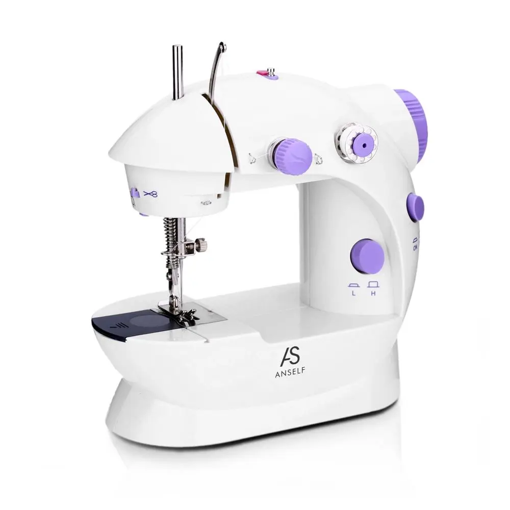 

Mini Electric Handheld Sewing Machine Dual Speed Adjustment AC100-240V Double Threads Pendal Sewing Machine Needlework