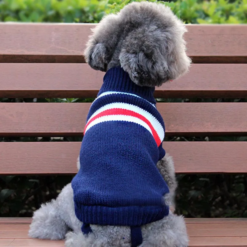 7 размеров, свитер для питомцев С мультяшным дизайном, зимние пальто для маленьких собак, мягкая теплая вязаная куртка, одежда для собак