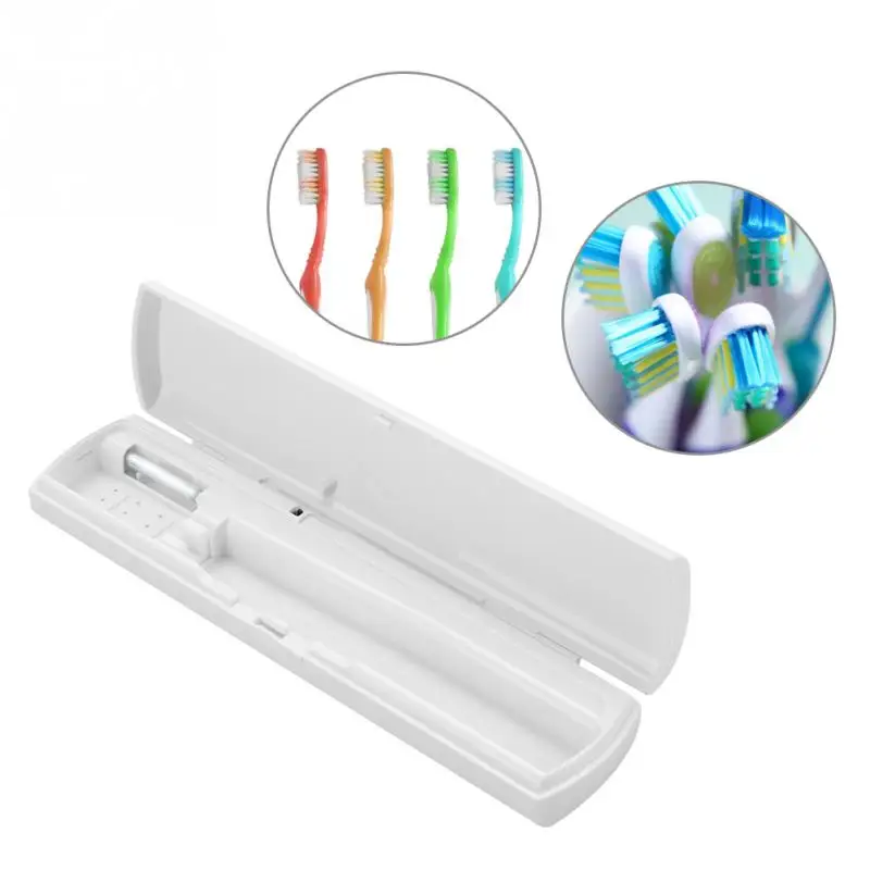 

Antibacteria UV Light Toothbrush Sterilizer Box Clean Disinfection Portable USB Toothbrush Sanitizer Oral Hygiene Cleaner Tools