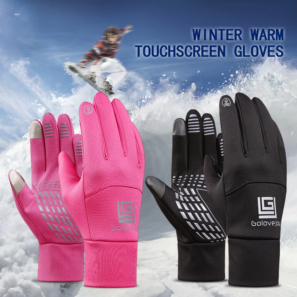 Thermal Ski Gloves Touch screen Cycling Gloves Winter Fleece Waterproof