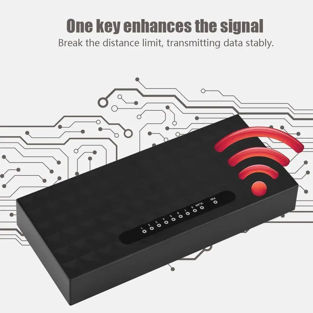 Мини Lan Poe сети Ethernet настольный коммутатор 8 Порты и разъёмы 10/100 Мбит/с быстро