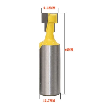 

1/4 Inch Tool Shank Carbide T Slot Lock Hole Cutter Router Bit Wood Milling Cutter Tool