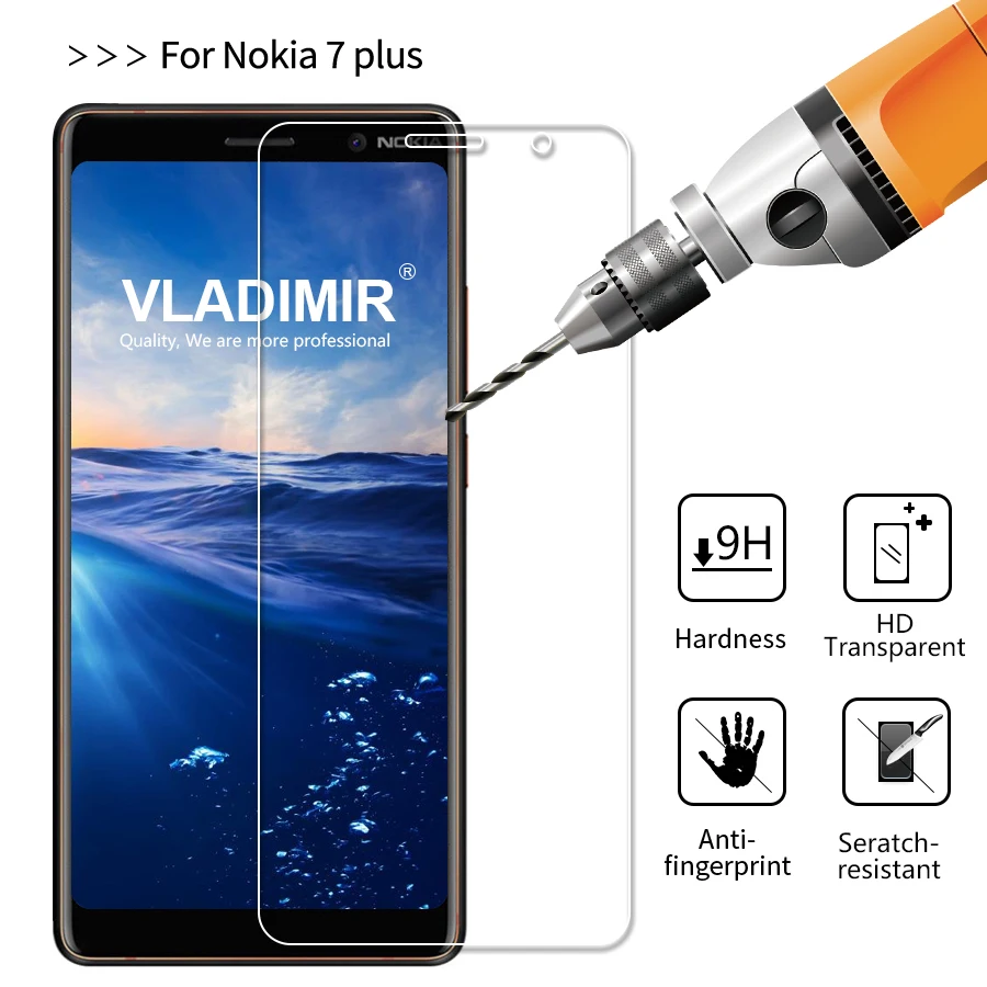 Закаленное стекло для Nokia 7 plus защитная пленка 2.5D 9 H Защитная прозрачное |