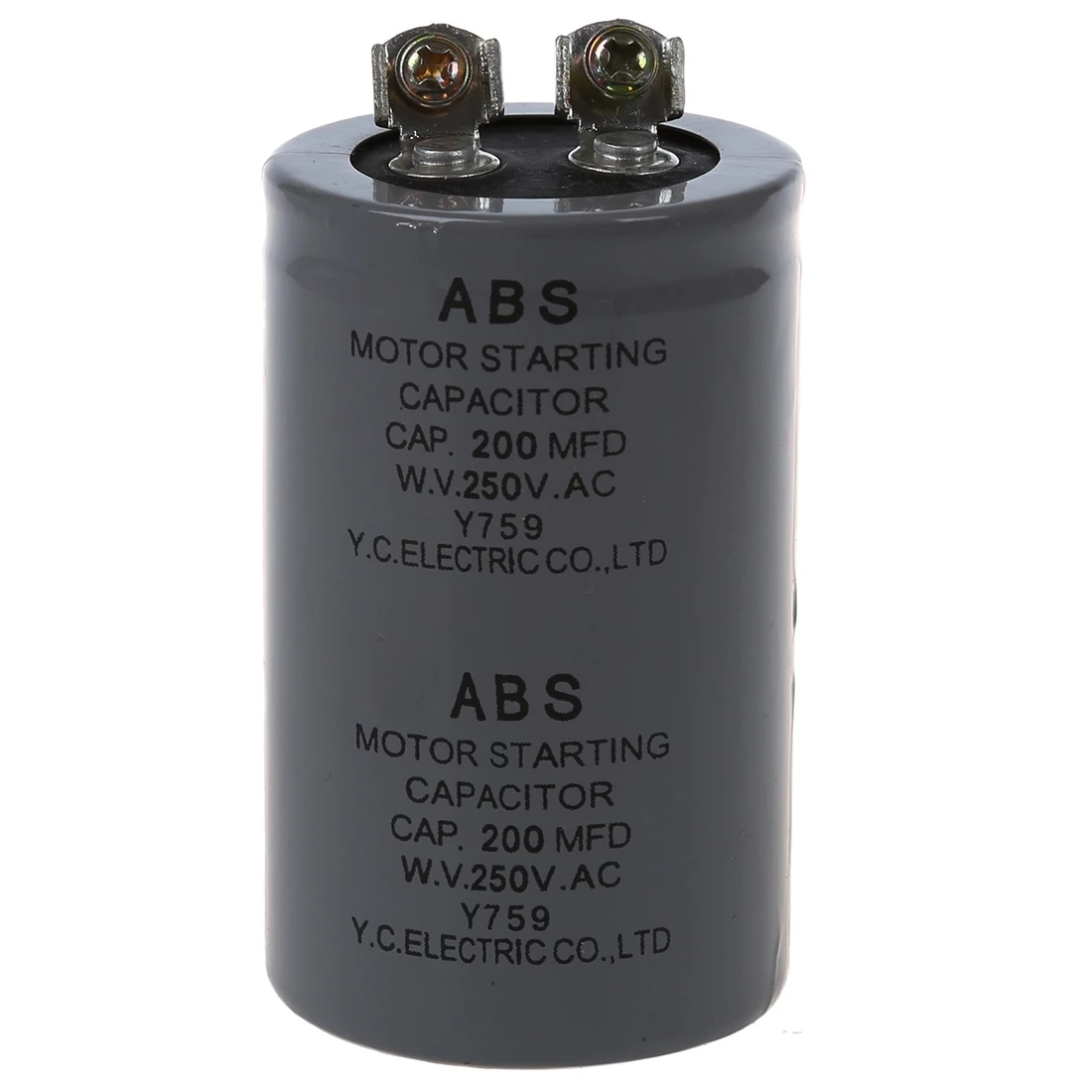 

200MFD 200uF AC 250V Screw Terminal Motor Starting Capacitor