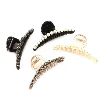 

4 Pcs Hair Clips Beautiful Pearl Durable Hair Clip Accessory Decoration Ponytail Clip for Woman