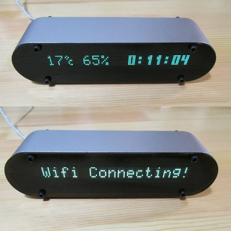 

VFD clock + digital Thermometer hygrometer high precision RX8025T WIFI TIME temperature humidity sensor VFD display screen