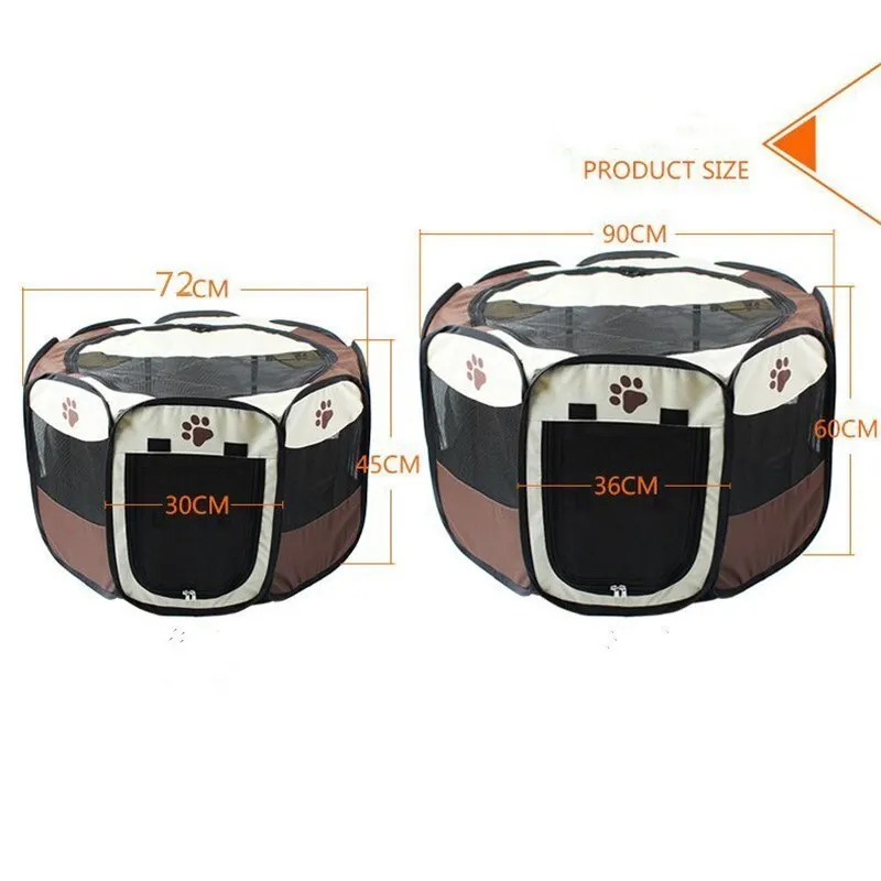 Складной переноска для домашних животных палатка манеж собака кошка забор клетка для щенка питомник большое пространство складной упражнения играть в помещении на открытом воздухе два размера
