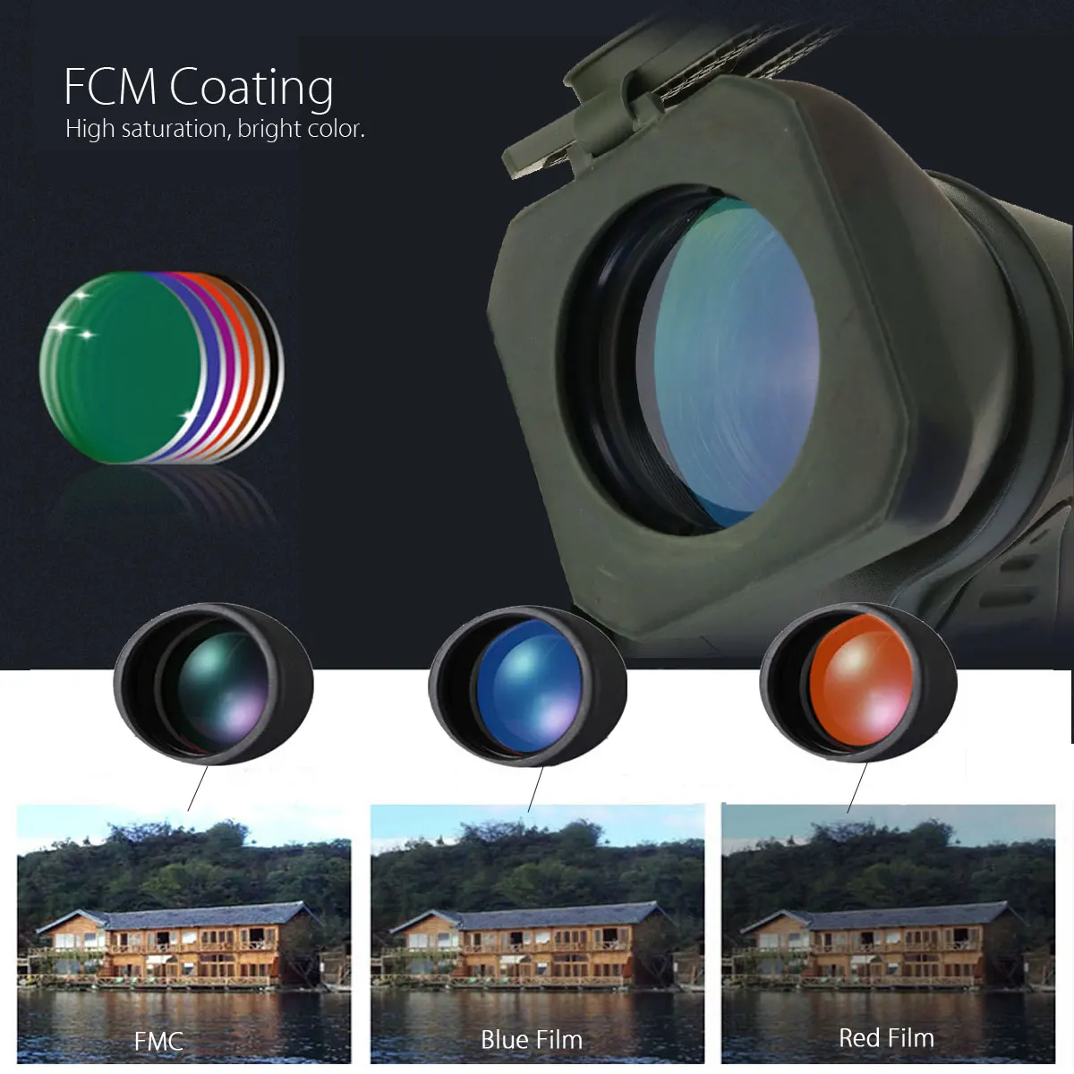 SGODDE للرؤية الليلية التكتيكية مناظير التلسكوب في الهواء الطلق HD مباراة الإحداثيات منخفضة ضوء مستوى الصيد تلسكوب 60x50/50X50