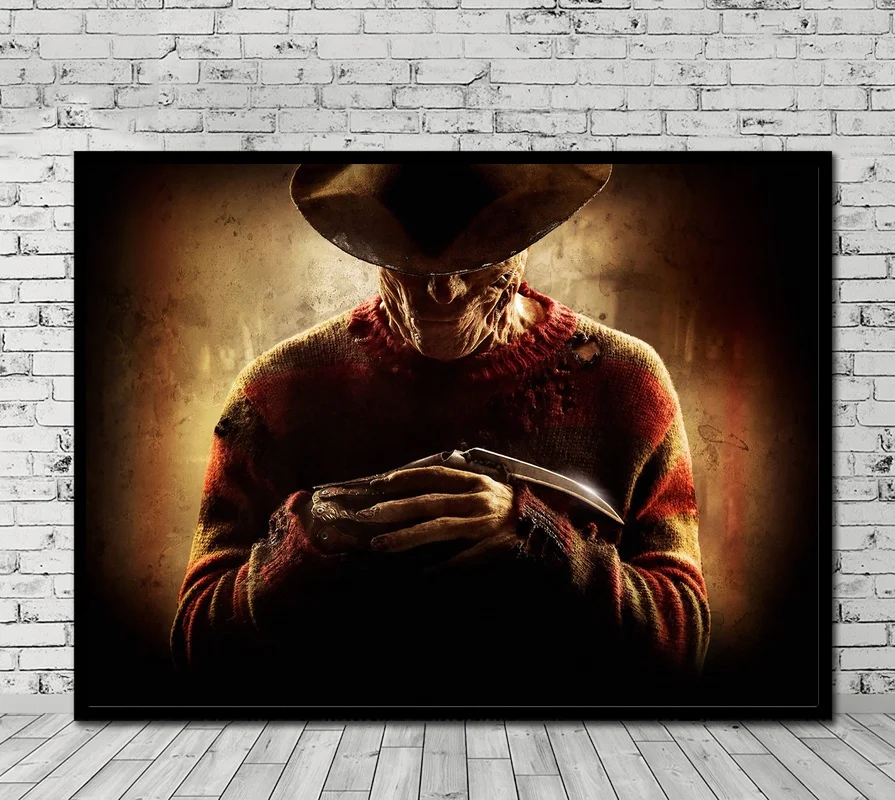 Freddy Krueger Cartel Lienzo Pintura Imprimir Pared Arte Inicio