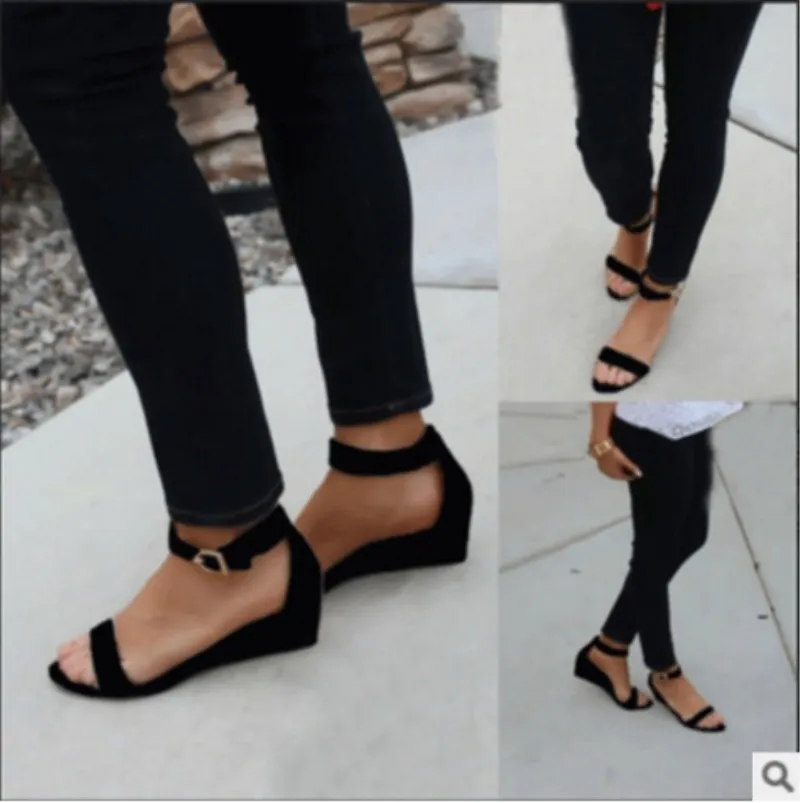 

Summer Shoes Hot Sandals Women 2018 Peep-toe Wedge Shoes Roman Sandals Women Shoes Sandalias Mujer Sandalias High Quality