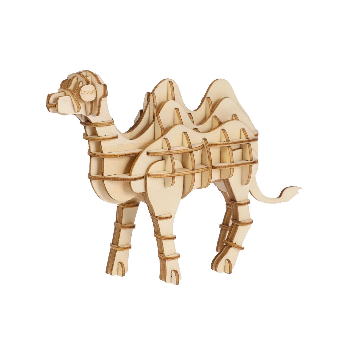 

3D Wooden Puzzle Assembling Cute Animal Desert Camel Spell Insert Model Creative Gift Home Furnishings Educational Toy