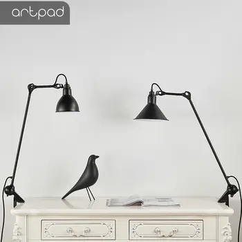 

Artpad Black Flexible Swing Arm LED Office Reading Lamp with Clip Eye Care Clamp Mount Adjustable Desk Lamp E27 With EU Plug in