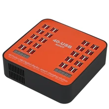 WLX-840 USB зарядное устройство 200W 40-port USB настенное зарядное устройство двойное цифровое табло зарядная станция смарт с складная заглушка для IPhone Ip