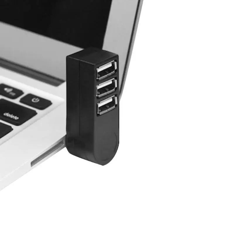 Вращающийся 3 порта USB 2 0 концентратор сплиттер адаптер для ноутбука ПК