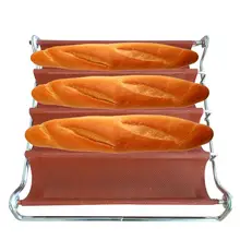 Bluedrop силиконовые формы для багетов французский rread лоток продолговатые формы для домашнего тостера 29X30 см