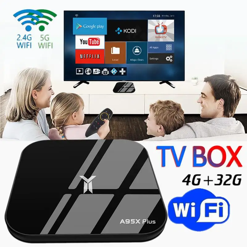 

A95X PLUS TV Box 4G/32G S905Y2 Android 8.1 Gbps Network Player With Bluetooth Voice Control