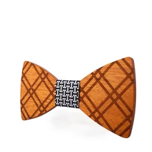 Тренд Простой Модный Европейский и американский галстук-бабочка Высококачественная шерстяная ткань полосатый деревянный галстук-бабочка галстук